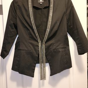 Black blazer with Rhinestoned embellishments